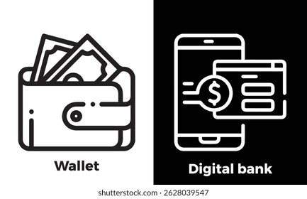 Iconos de pago criptográfico y digital