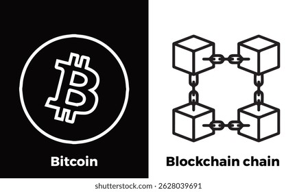 Ícones de criptografia e pagamento digital