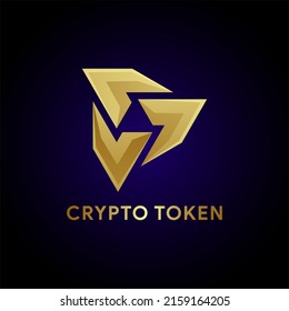 Crypto digital token logo vector design