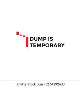 Logotipo de volcado de criptografía, logotipo del mercado bearish, gráfico de criptografía