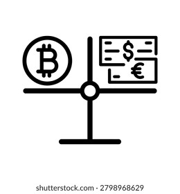 Crypto Fiat Gateway Icon for Digital Asset Platforms