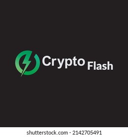 Plantilla de diseño del logotipo de cifrado flash