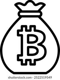 Crypto Fund Icon or Illustration for Representing Cryptocurrency Investment Pool