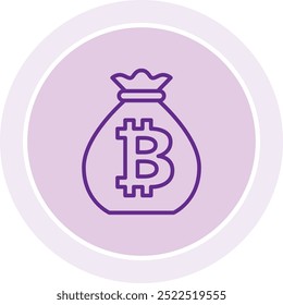 Icono o ilustración de fondo criptográfico para representar el fondo de inversión en criptomonedas