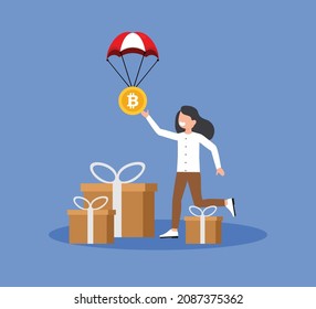 Crypto Gift Airdrop event concept