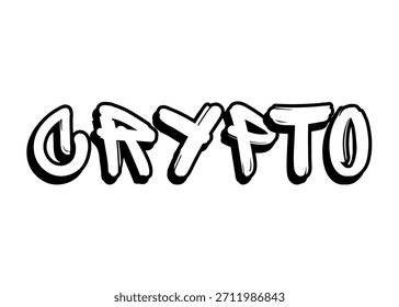 Crypto graffiti word Vector fuente
Palabra de fuente del Vector en un fondo blanco