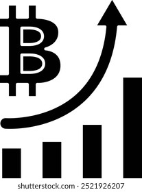 Crypto Graph Icon or Illustration Showing Cryptocurrency Price Trends and Market Analysis
