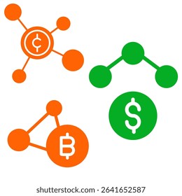 crypto image icon illustration set