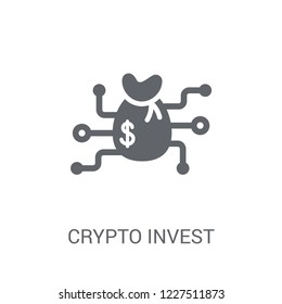 crypto Invest icon. Trendy crypto Invest logo concept on white background from Cryptocurrency economy and finance collection. Suitable for use on web apps, mobile apps and print media.