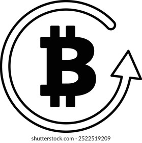 Crypto Investment Icon or Illustration for Representing Cryptocurrency Asset Allocation