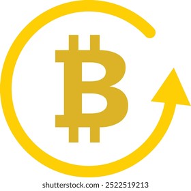 Crypto Investment Icon or Illustration for Representing Cryptocurrency Asset Allocation