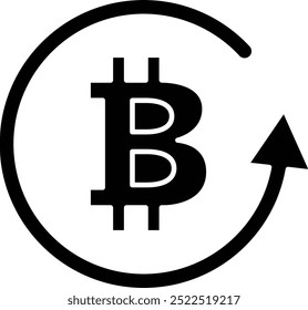 Crypto Investment Icon or Illustration for Representing Cryptocurrency Asset Allocation