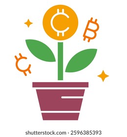 Crypto investment illustration, Future business