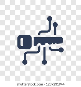crypto key icon. Trendy crypto key logo concept on transparent background from Cryptocurrency economy and finance collection