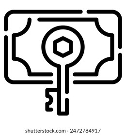 Crypto Key icon for web, app, infographic, etc