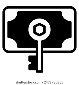 Crypto Key icon for web, app, infographic, etc
