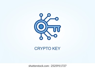 Crypto Key vector or logo sign symbol illustration
