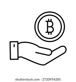 Ilustración vectorial de iconos de esquema de préstamo criptográfico