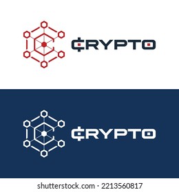 crypto letter logo, firmenlogo example, a simple vektordesign