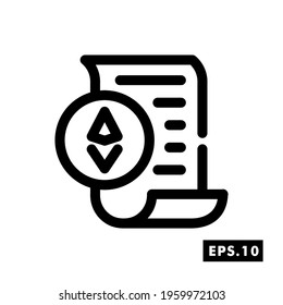 Crypto License line icon. Crypto Icon or logo symbol vector