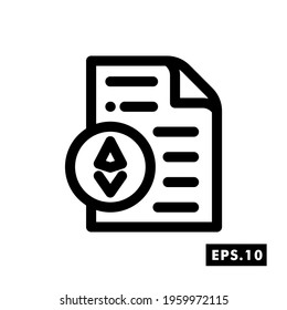 Crypto License line icon. Crypto Icon or logo symbol vector