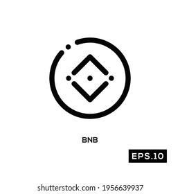 Crypto line icon vector. Cryptocurrency icon or logo symbol vector illustration