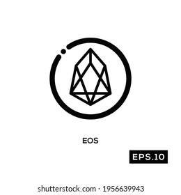 Crypto line icon vector. Cryptocurrency icon or logo symbol vector illustration