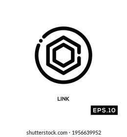 Crypto line icon vector. Cryptocurrency icon or logo symbol vector illustration