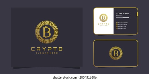 Crypto logo with modern creative concept Premium Vector