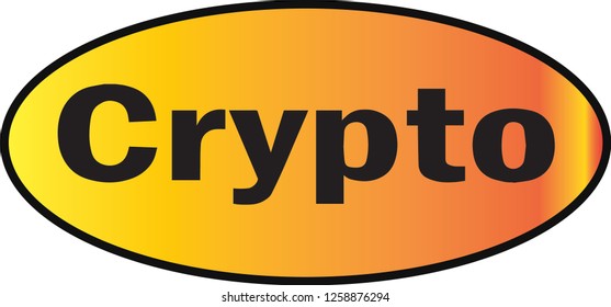 Crypto Logo Yellow And Orange For A Background Color Vector File