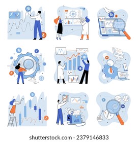 Mercado criptográfico. Ilustración vectorial. Analizar las tendencias del mercado es crucial para desarrollar una estrategia de inversión criptográfica exitosa Los índices de mercado proporcionan una referencia para medir los activos criptográficos de rendimiento