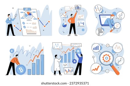 Crypto market. Vector illustration. Effective marketing strategies are essential for promoting crypto currencies and attracting investors Commerce in crypto market is facilitated by decentralized