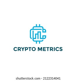 Crypto Metrics Logo Design Template