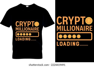 Crypto millionaire t shirt design 