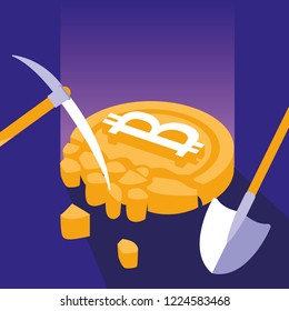 crypto mining bitcoin icons