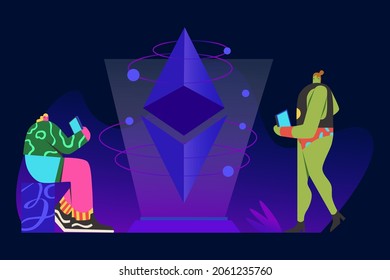 Crypto Mining Ethereum Analysis Illustration