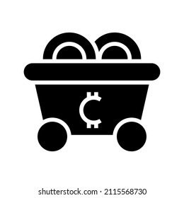 Crypto Mining icon isolated on white background
