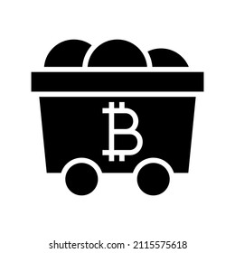 Crypto Mining icon isolated on white background