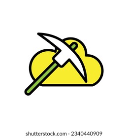 Crypto Mining Icon Vector Illustration