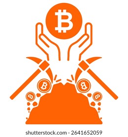 crypto mining image icon illustration
