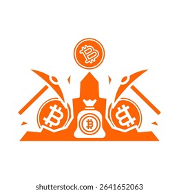 crypto mining image icon illustration