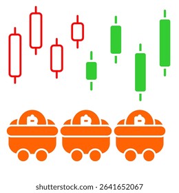 crypto mining image icon illustration