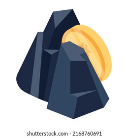 Crypto Mining Isometric Icon Is Up For Premium Use 

