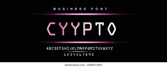 Crypto Modern luxury alphabet beauty logo font. Classic beautiful elegant serif minimal fashion. Typography decoration logotype fonts, wedding, logos. vector illustration