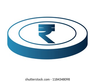 crypto money isometric icon