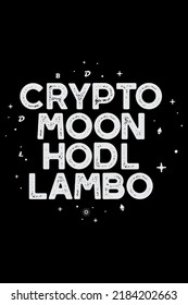 Crypto Moon HODL Bitcoin T-Shirt-Designs