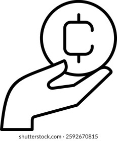 Crypto Outline icon vector illustration
