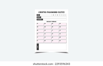 Crypto Password Keeper kdp interior