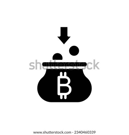 Crypto Pocket Filled Icon Vector Illustration
