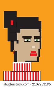 Crypto Punk NFT blockchain, non fungible token, pivel art character
